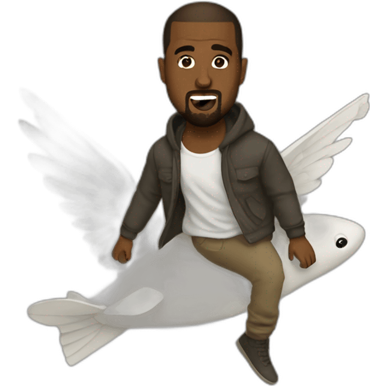 kanye west flying emoji