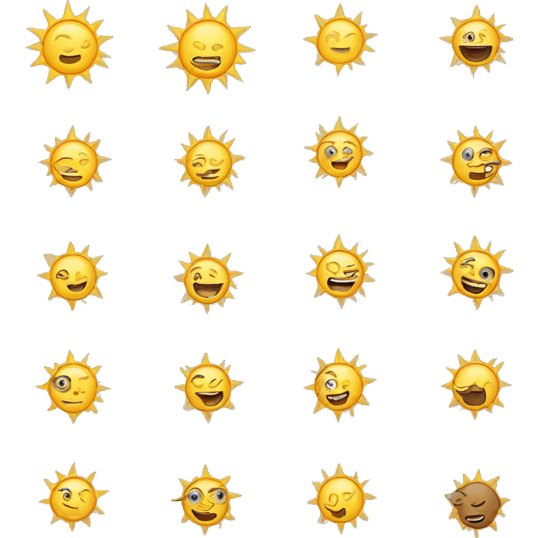 the sun as a senior emoji