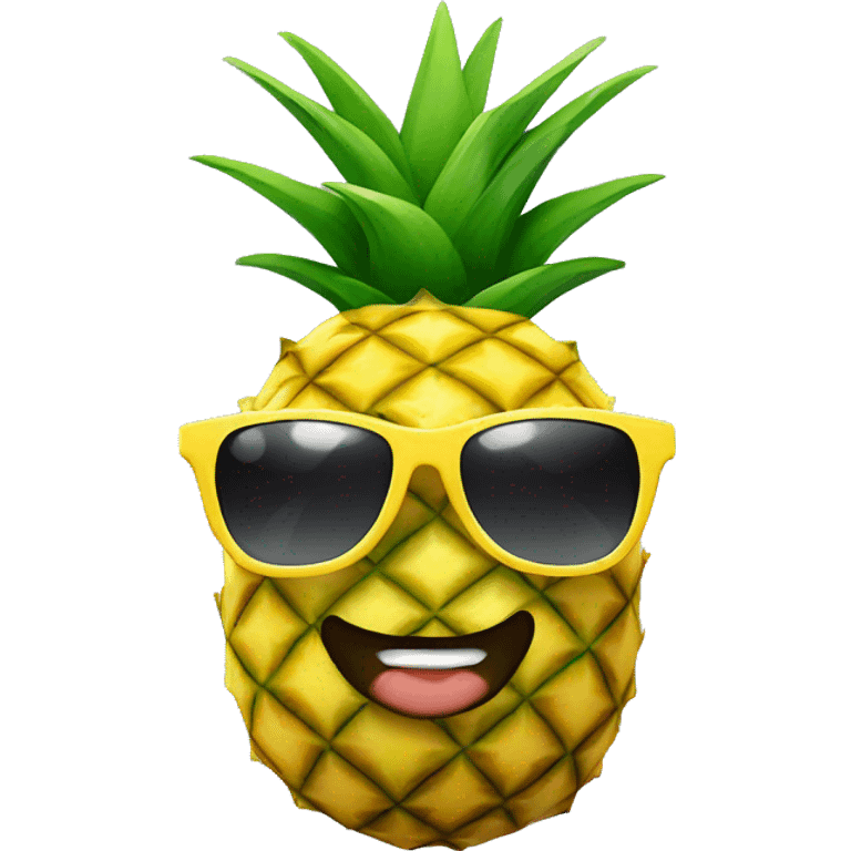 Pineapple with sunglasses  emoji