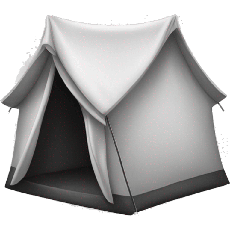 Camp tent black and white  emoji