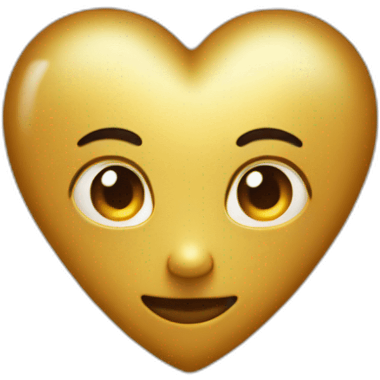 Corazón color dorado emoji