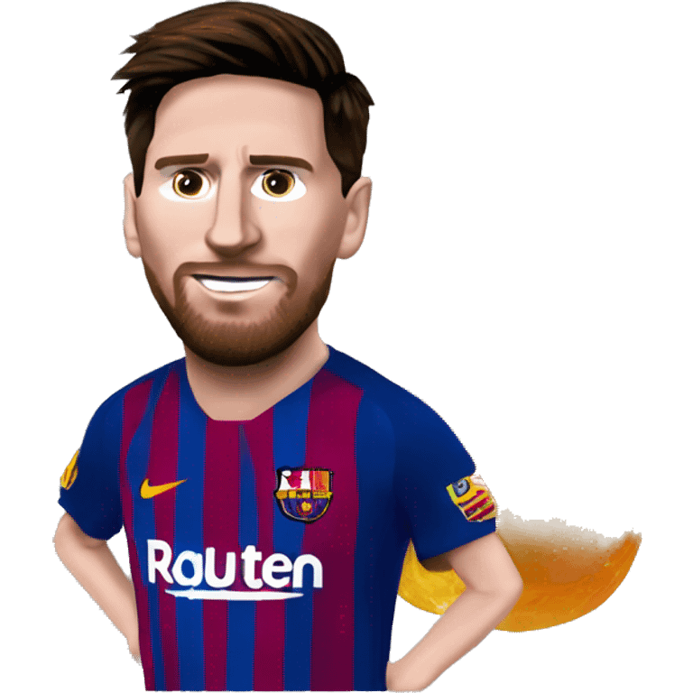 Messi with a wax vape  emoji