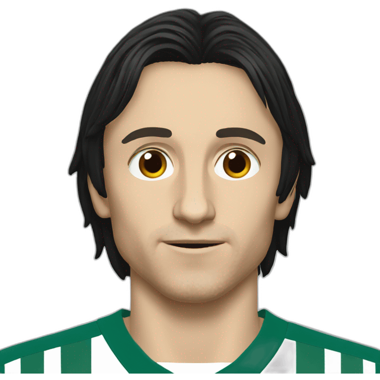 Modric with black hair emoji