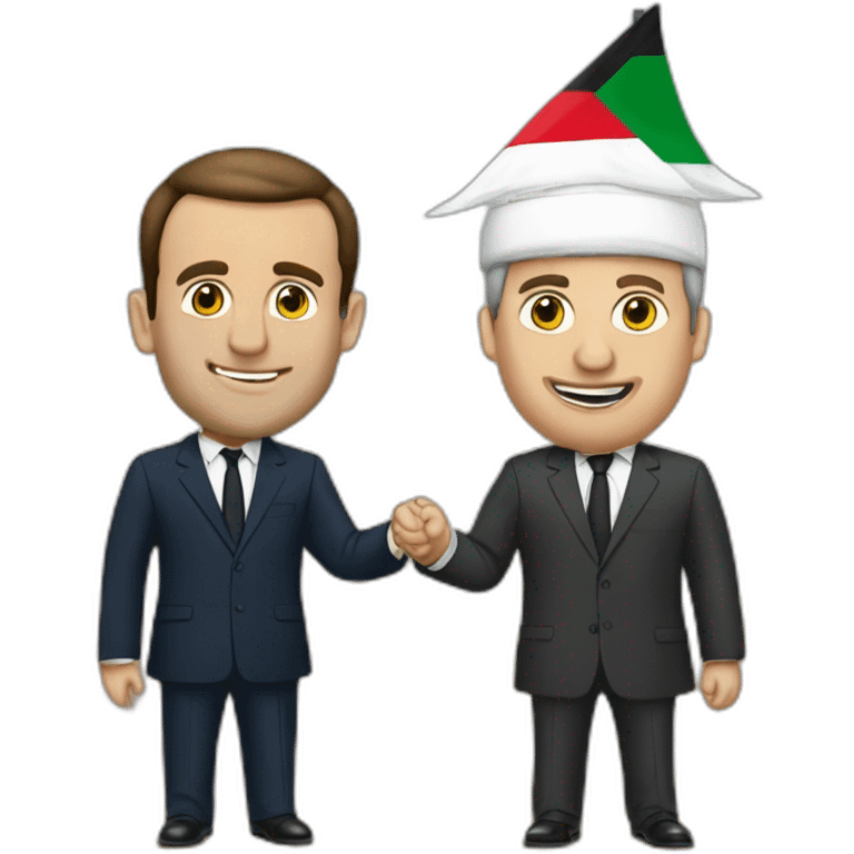 Macron et palestine emoji