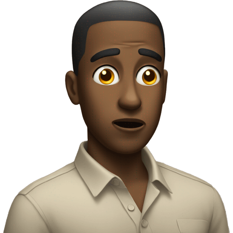 black guy very shocked emoji