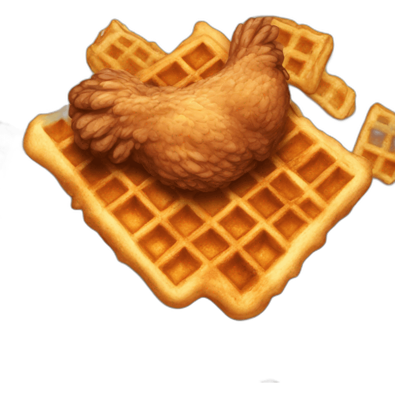 fried chicken and waffles emoji