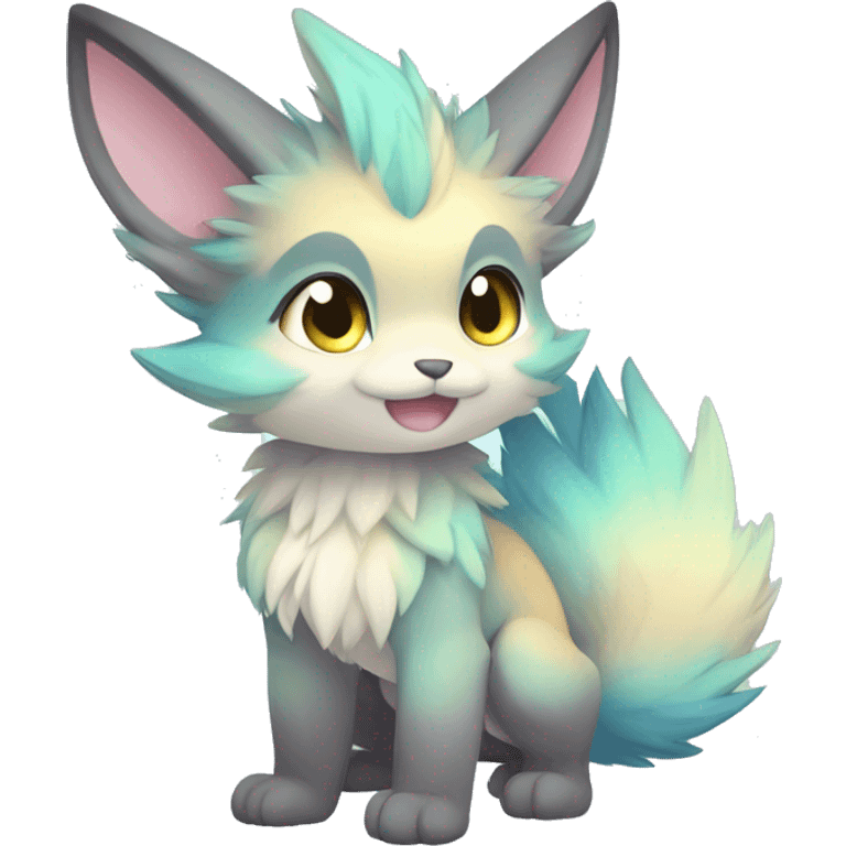 Anthro-Pastel-Gradient-Fur-Sona-Chibi-Shiny-Fakémon full body emoji