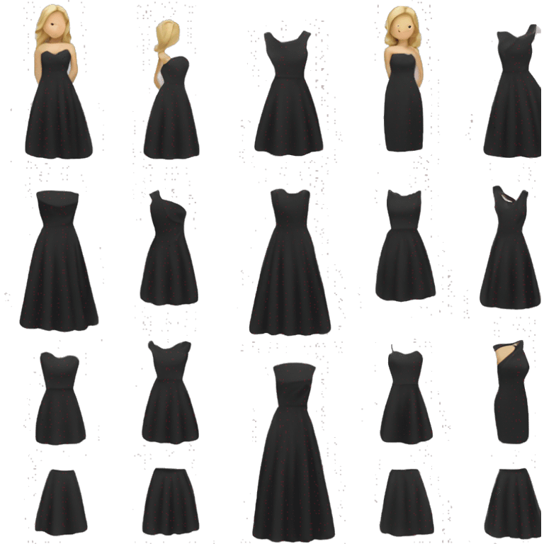 minimalistic black dress emoji