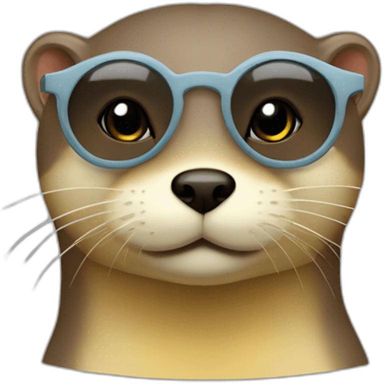 Loutre lunette soleil jaune  emoji