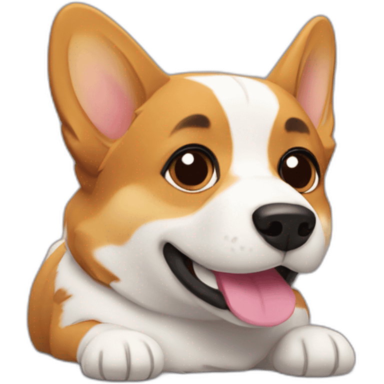 corgi laptop emoji