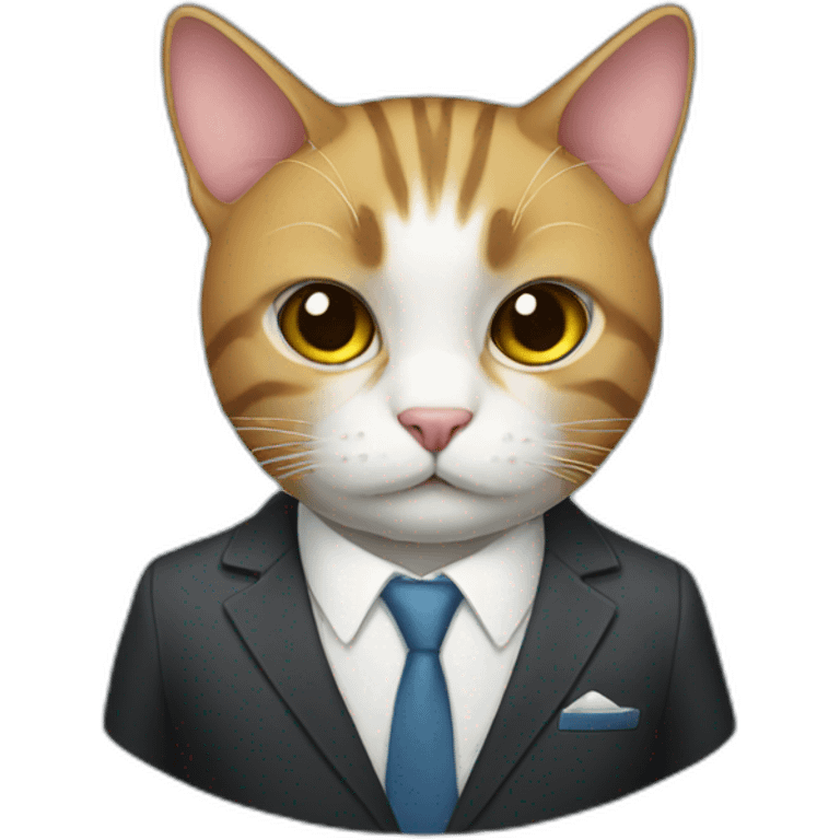 Cat in a suit emoji