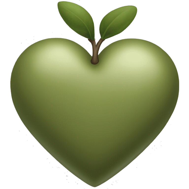 olive green heart emoji