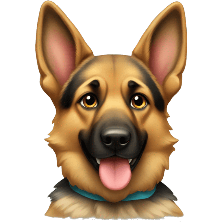 German Shepard with bow emoji