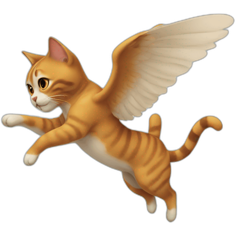 Cat flying emoji