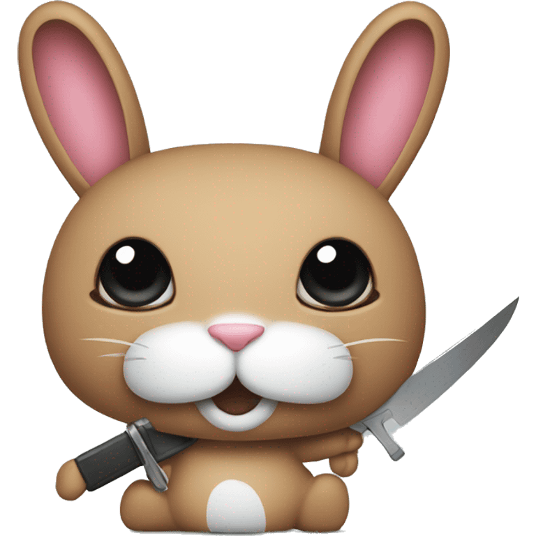 Bunny with a knife emoji