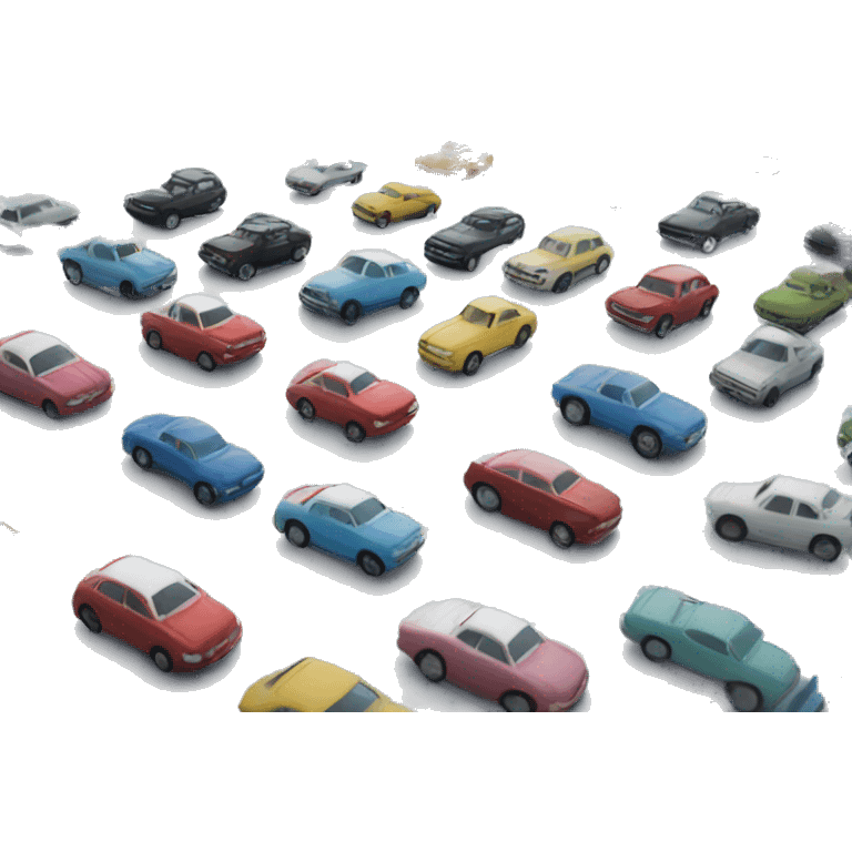 line of cars in a infinity loop emoji