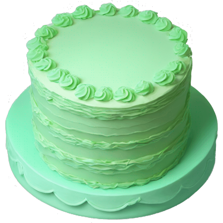 Realistic mint green layered cake emoji