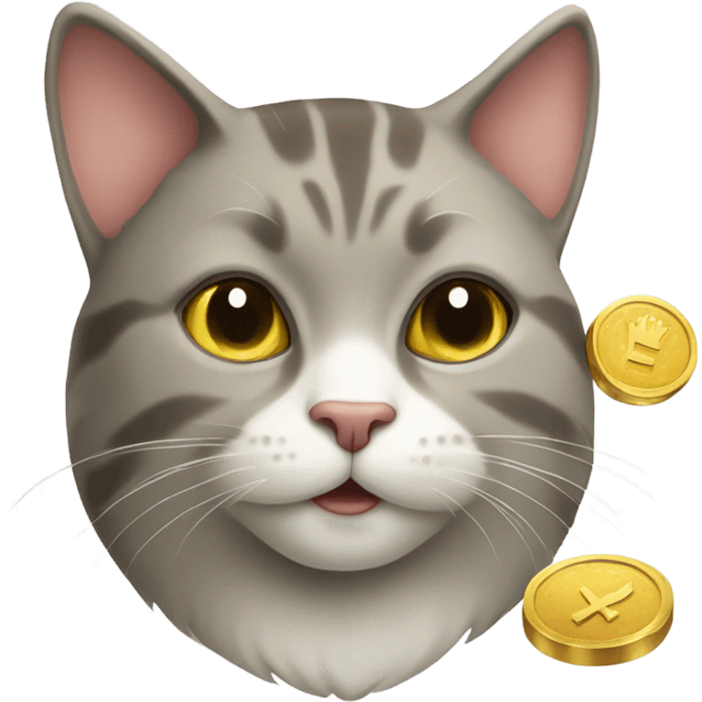 cat with gold coin emoji