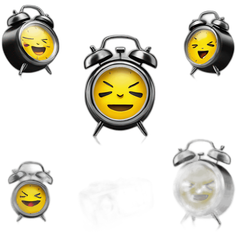 Funny superheroes modern alarm clock for kids emoji