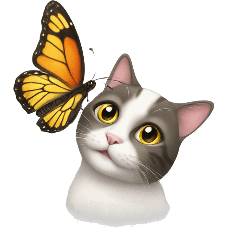 Cat with butterfly emoji