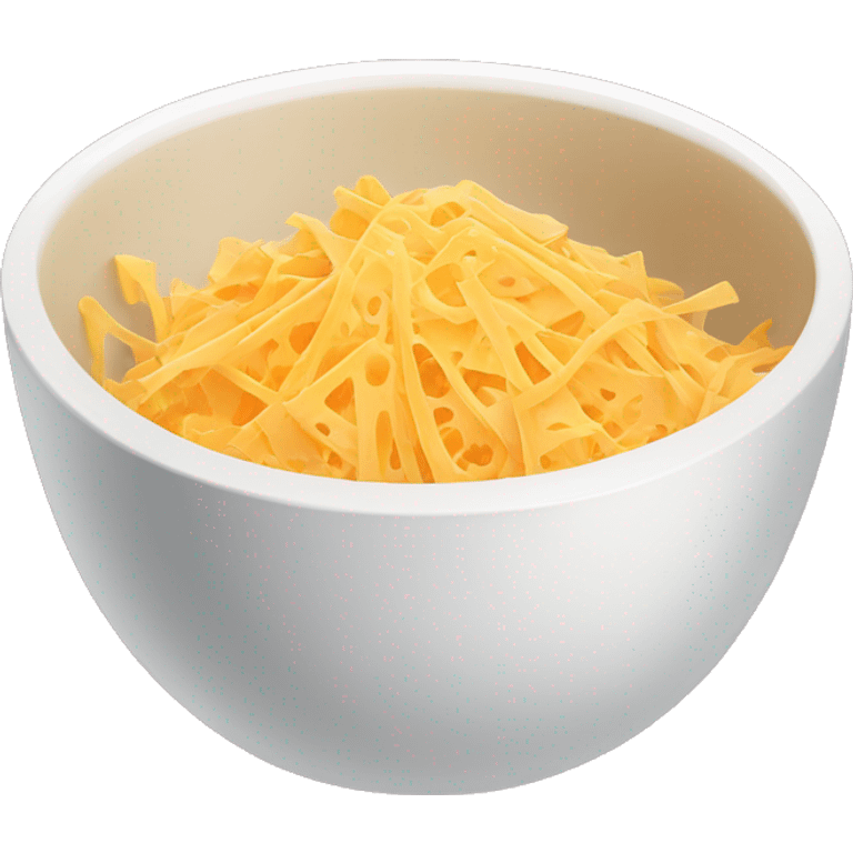 Bowl of shredded cheese emoji