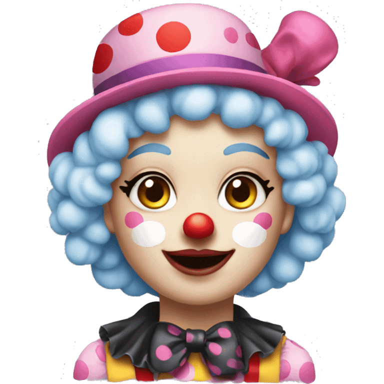 Girly clown emoji