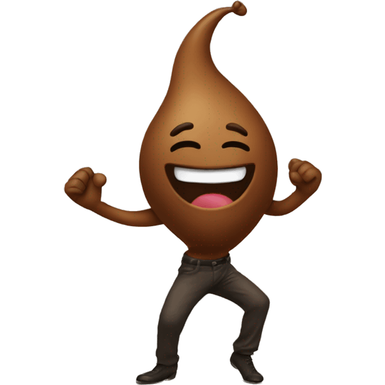 Dancing poop emoji