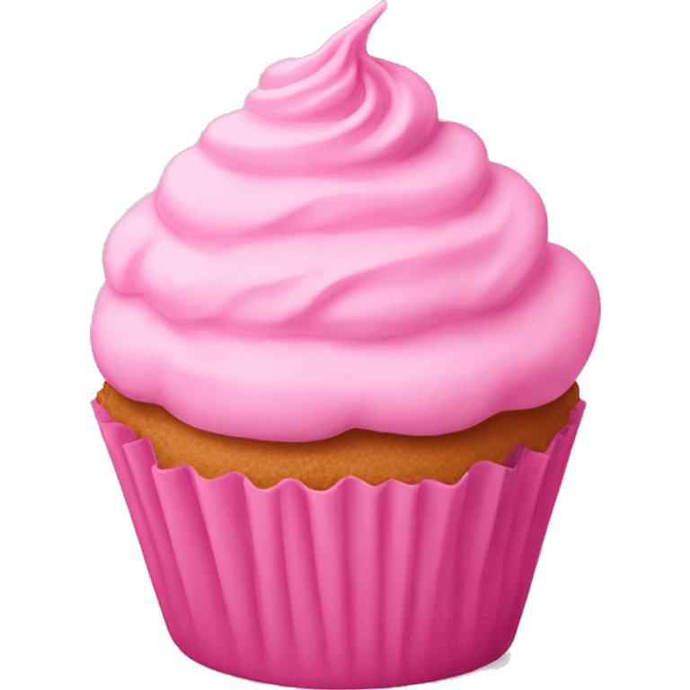 Pink cupcake with light pink frosting emoji