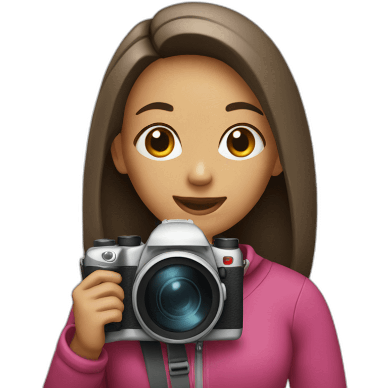 Girl with camera emoji