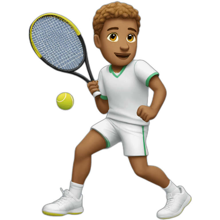 Arthur Fils jouant au tennis sans casquette emoji