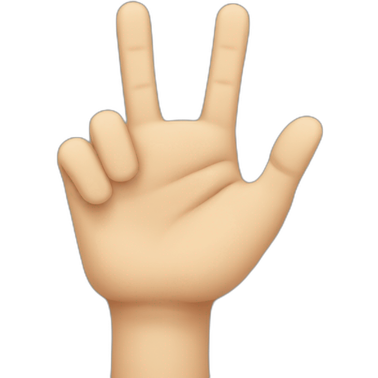 A hand with only the 4th finger raised emoji