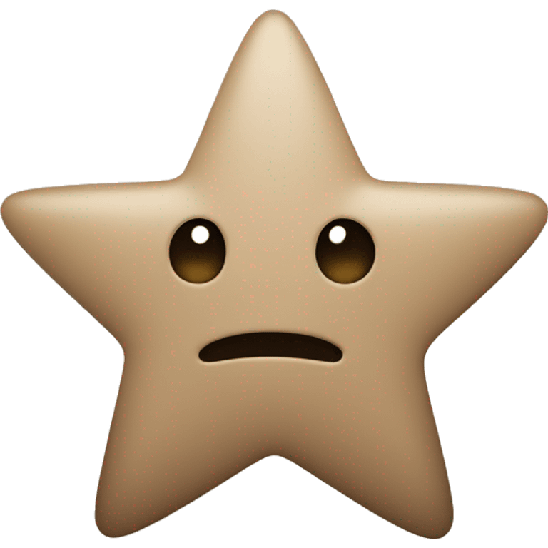 Star without face and with colour dark beige emoji