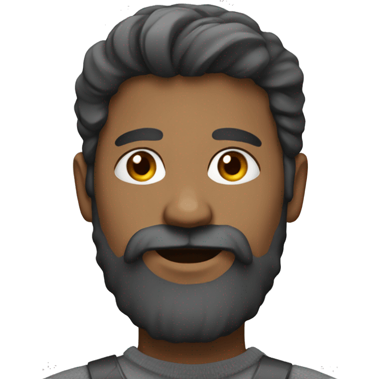 male portrait with beard emoji