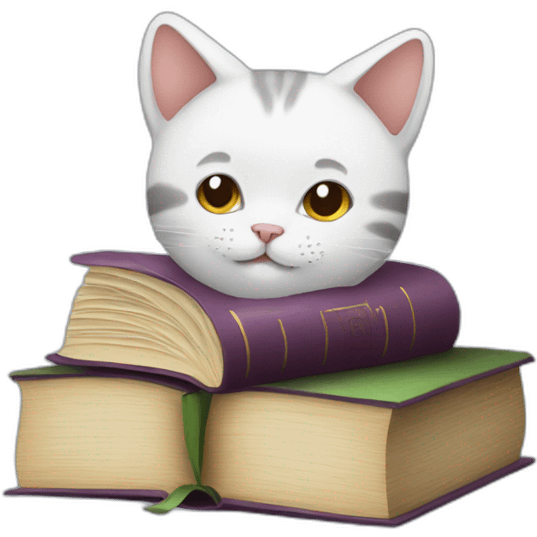 cat and book emoji