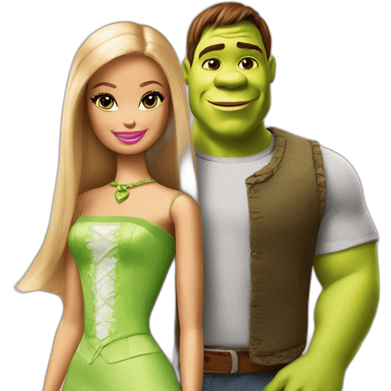 barbie and shrek emoji