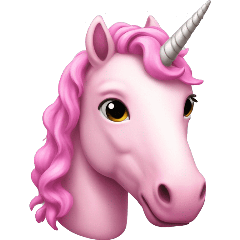 Pink unicorn emoji