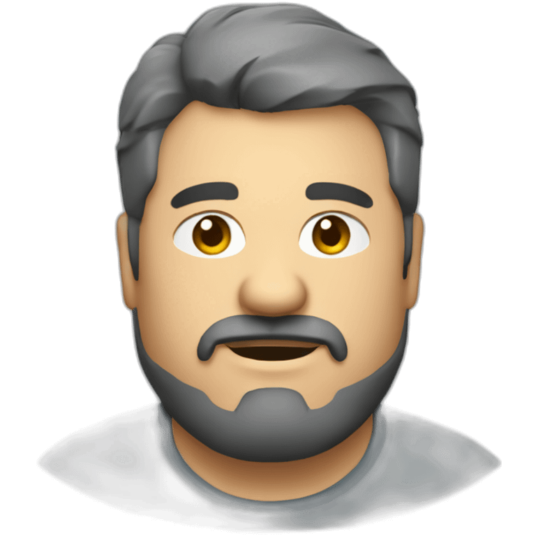 fat middle aged web developer short dark graying hair goatee emoji