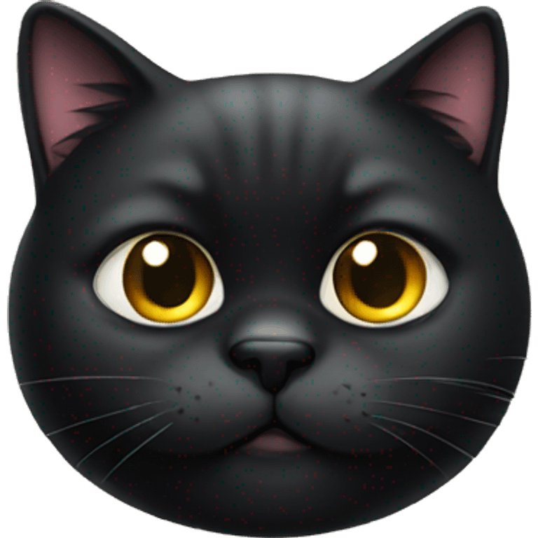 Fat black cat emoji