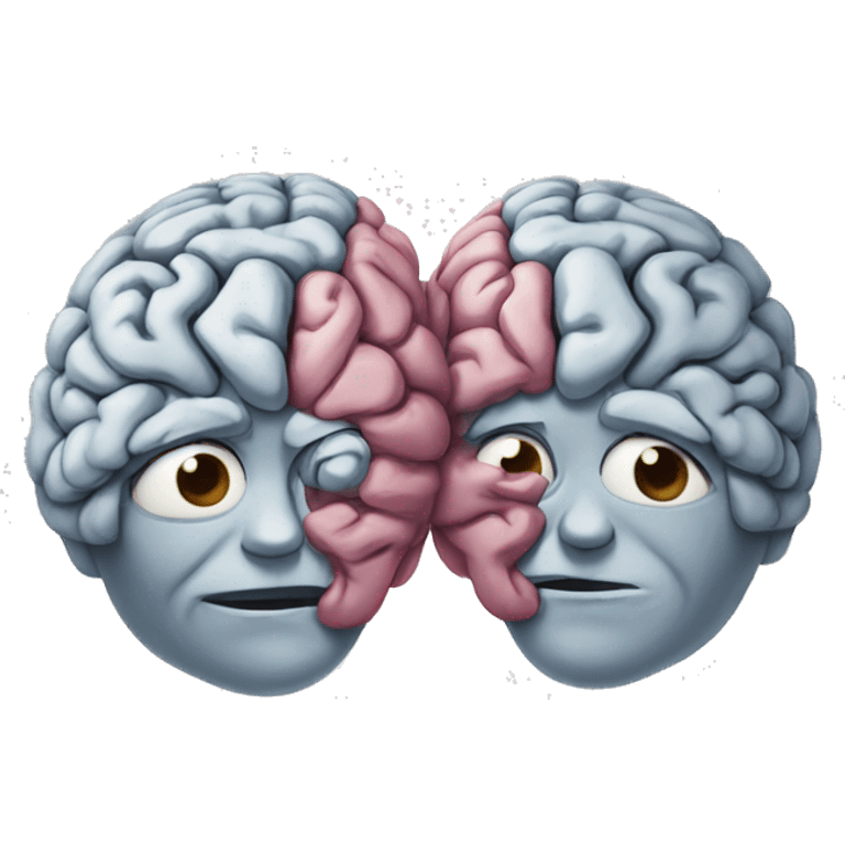 two brains connected  emoji