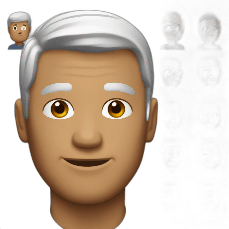 persona masculino, si pelo mayor de 60 años emoji