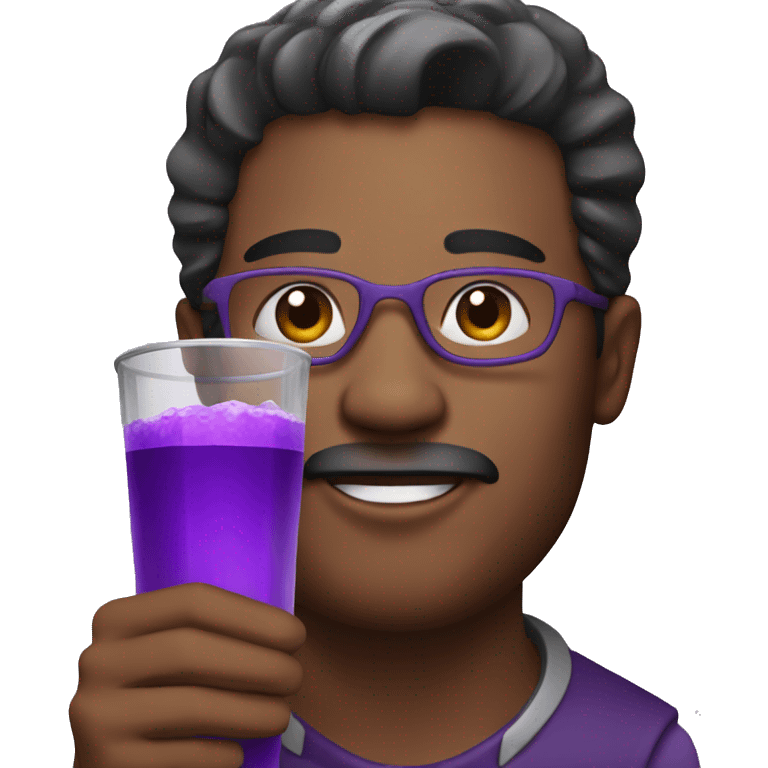 Man with purple drink  emoji