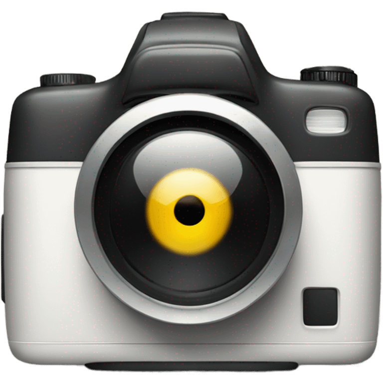 A camera pointing towards the pov and flashing emoji