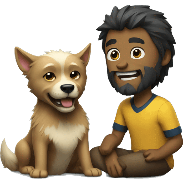 Wolverin with a dog emoji