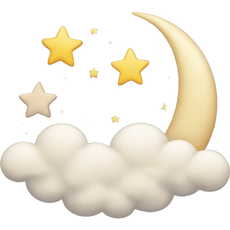 cloud + stars + moon emoji