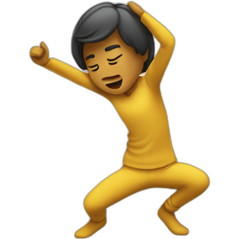 Personne qui fait un dab emoji