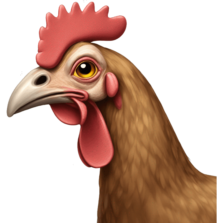 a hen with a horse's head emoji