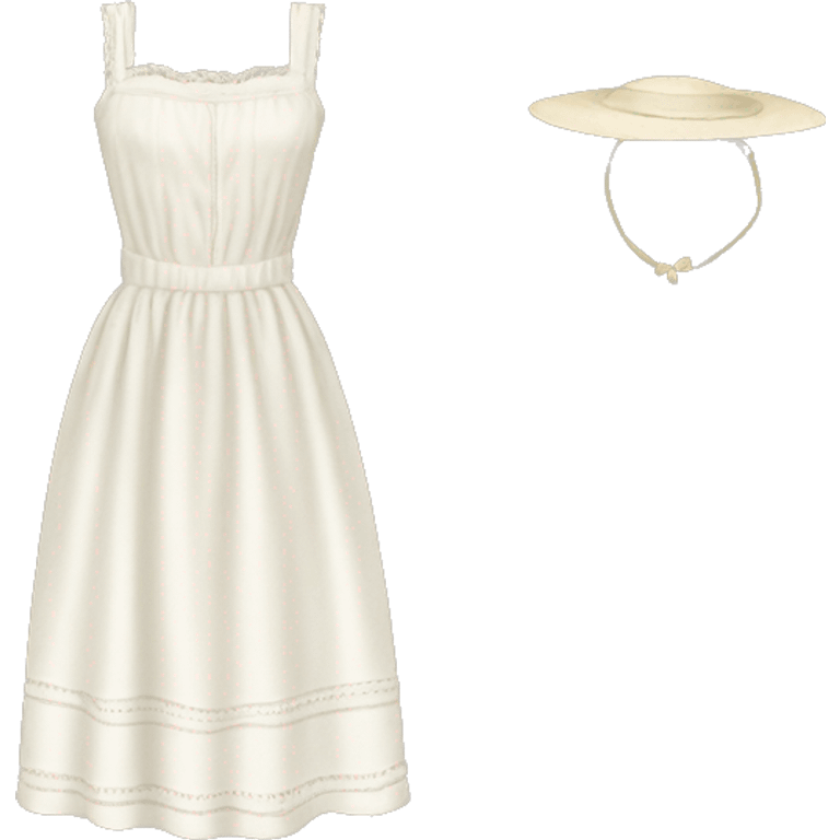 white vintage sundress emoji