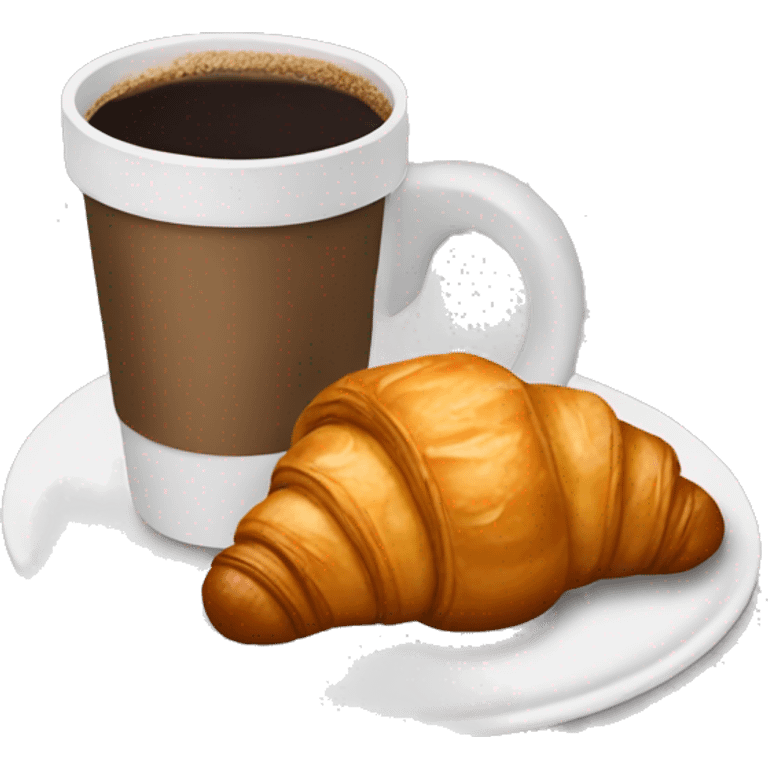 Croissant and coffee   emoji