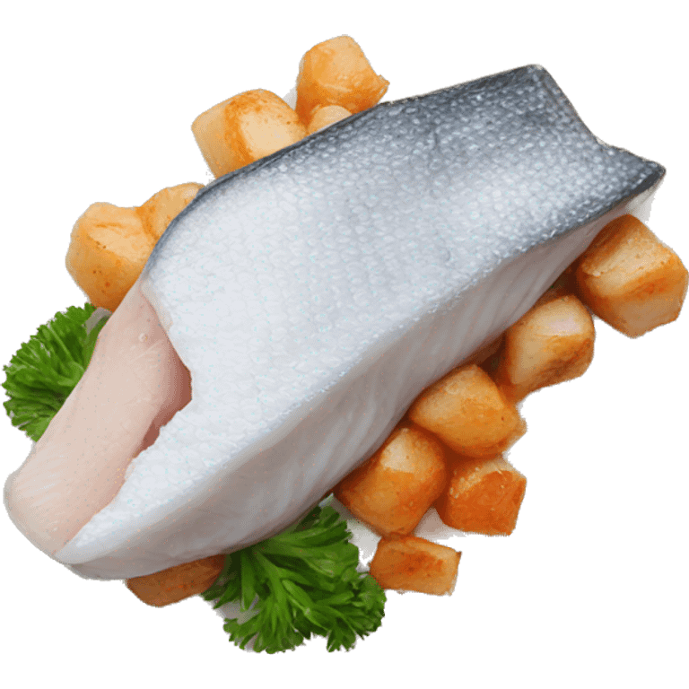 Pacific cod steak with the silver skin emoji