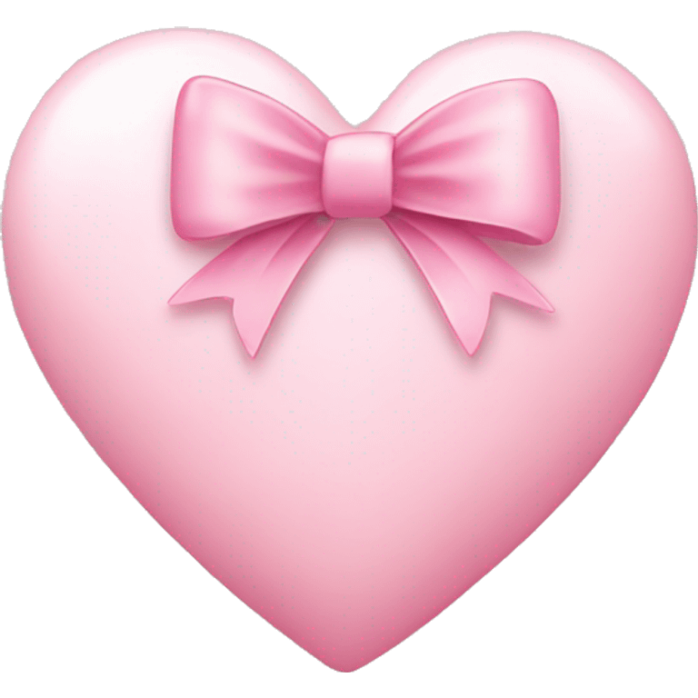 light pink heart with a bow on it emoji